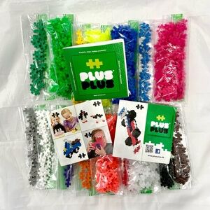 Lot PLUS PLUS Mini Building Blocks 800+ Pieces Sorted Stem Interlocking 3D 2D